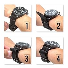 Mens Analog Watch Glow in The Dark Watches for Men Military Army Field Work Casual 24 Hour Green