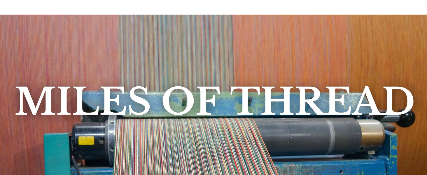 MIles of thread yarn tapestry blankets throw