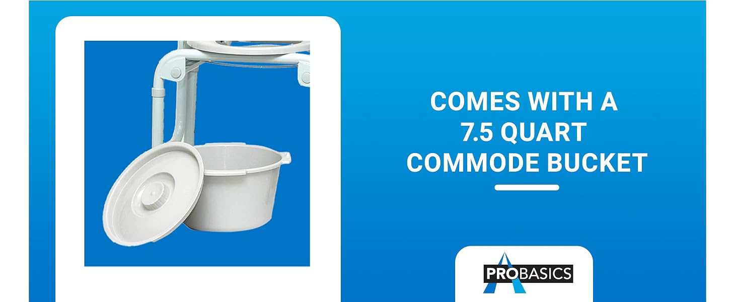 Drop Arm Commode for Elederly, Seniors, and Disabled People