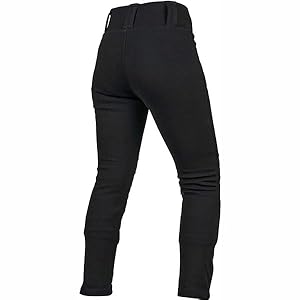 Black skinny jeans or pants shown from the back. The trousers have a snug fit, smooth texture, and appear to be made of a stretchy material.