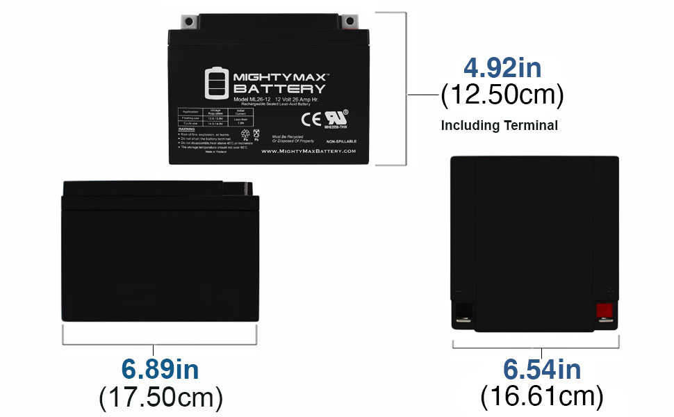 rechargeable battery maintenance free battery 12v 26ah battery mighty max battery for solar power