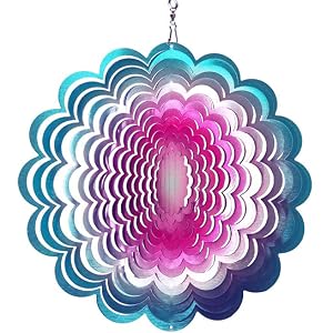 FONMY Wind Spinner-Blue Pink Sunflower