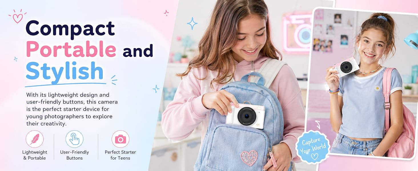 4K Digital Camera for Photography,