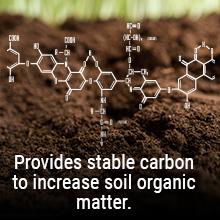 Humates provice stable organic matter that helps to increas oil roganic matter