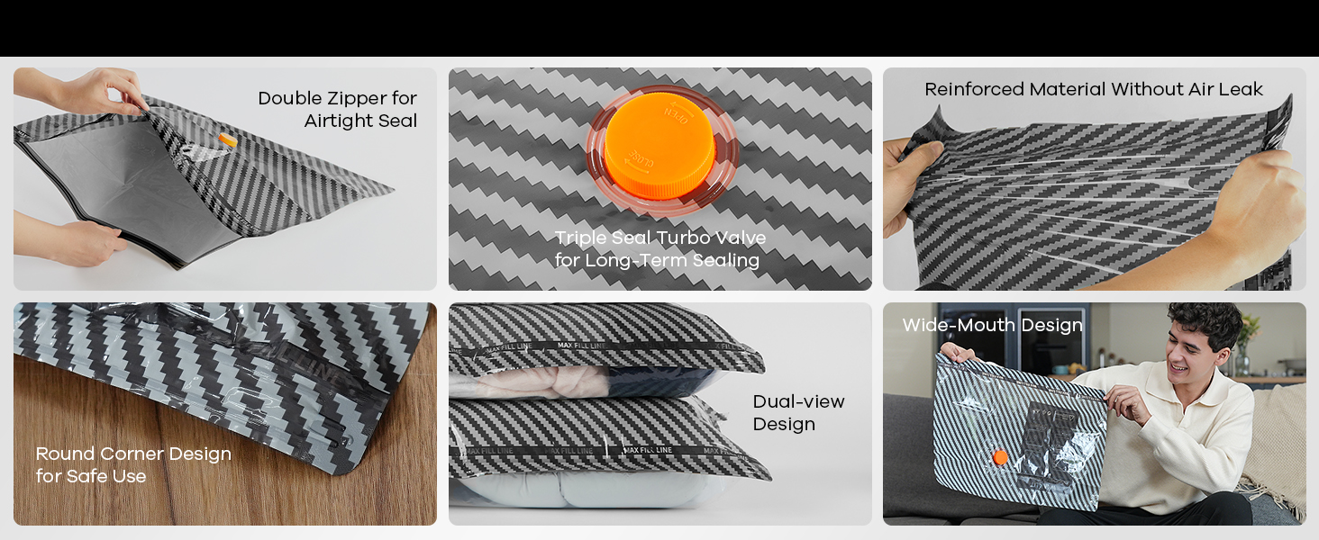 Travel vacuum storage bags