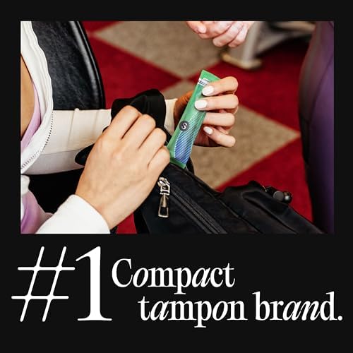 U by Kotex Click Compact Tampons, Regular/Super, Unscented, 45 Count