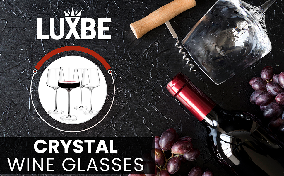 Crystal wine glasses