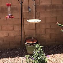 Homemade birdbath