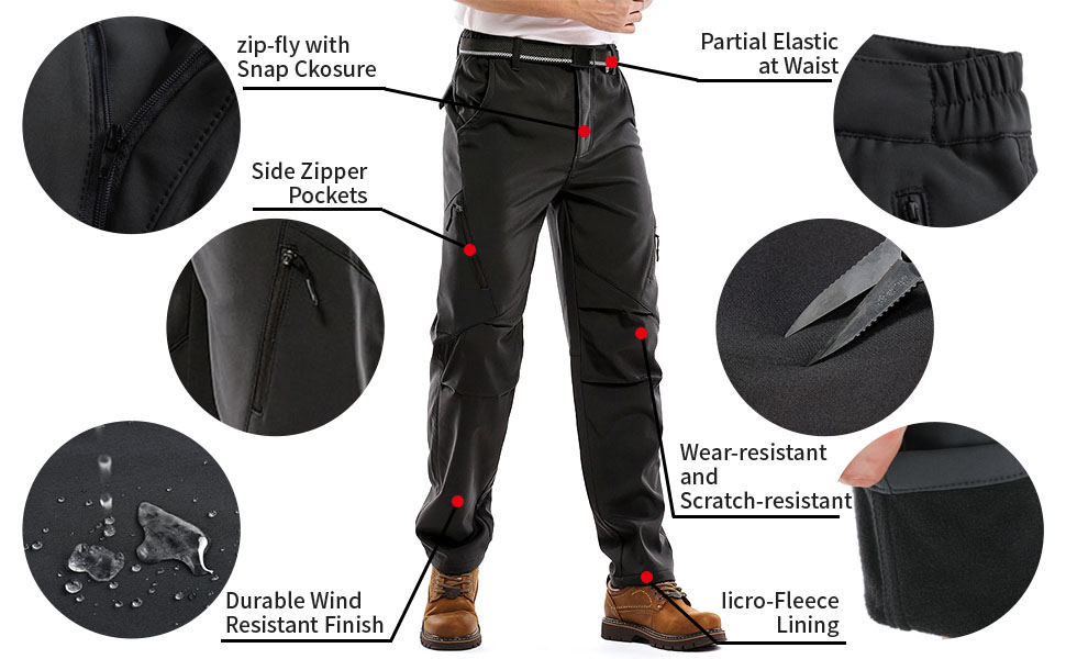 flannel lined pants men slim jessie kidden winter summitskin pants golf pants men waterproof wind