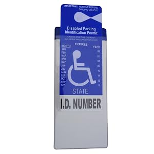 Inserting handicap placard into mirortag silver holder