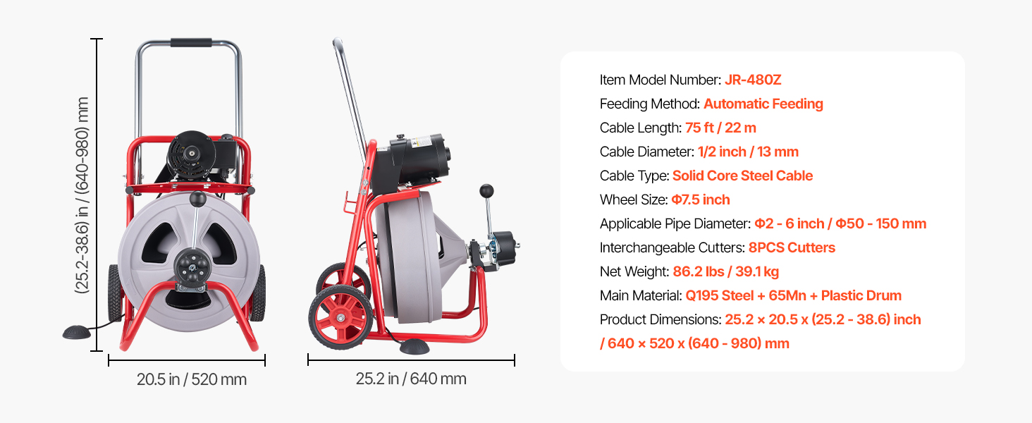 sewer drain auger