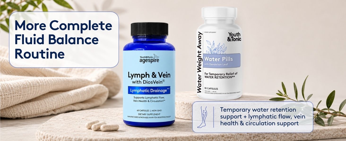 Water Away and Lymph Vein for complementary fluid-support routines.