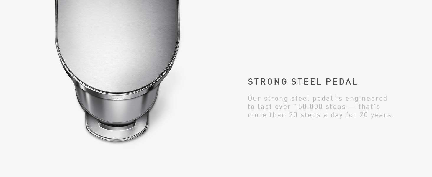 Strong Steel Pedal | Engineered to last over 150,000 steps - more than 20 steps a day for 20 years