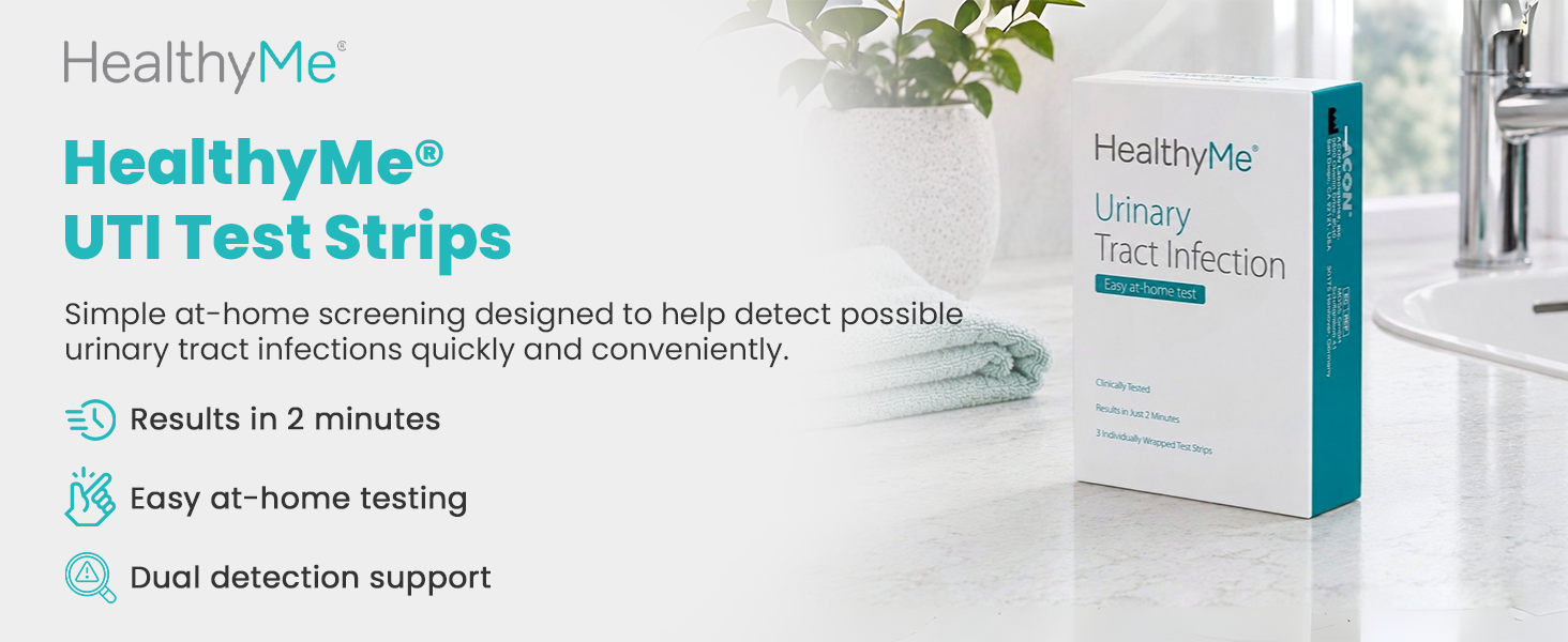 HealthyMe UTI Test Strips provide fast at home urinary tract infection screening results