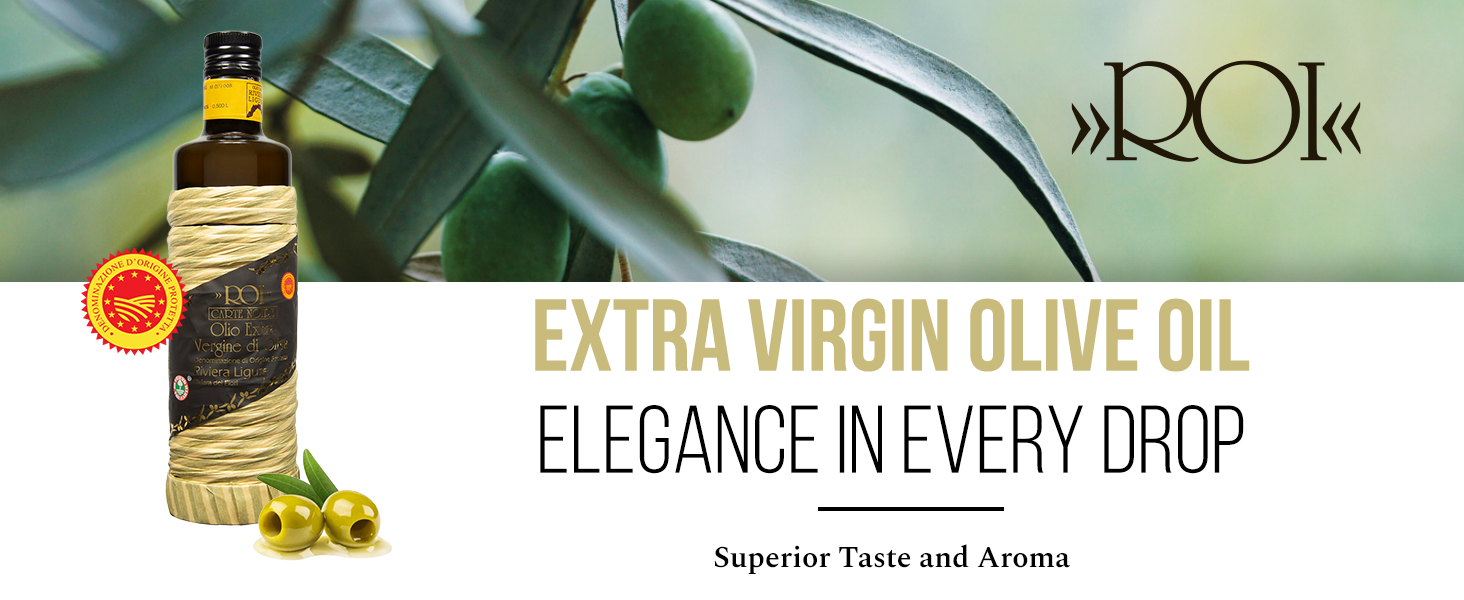 Premium ROI olive oil from taggiasca olives Ligurian italian