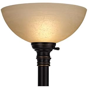 Regency Hill Garver 72 1/2" Bronze Side Light Torchiere Floor Lamp