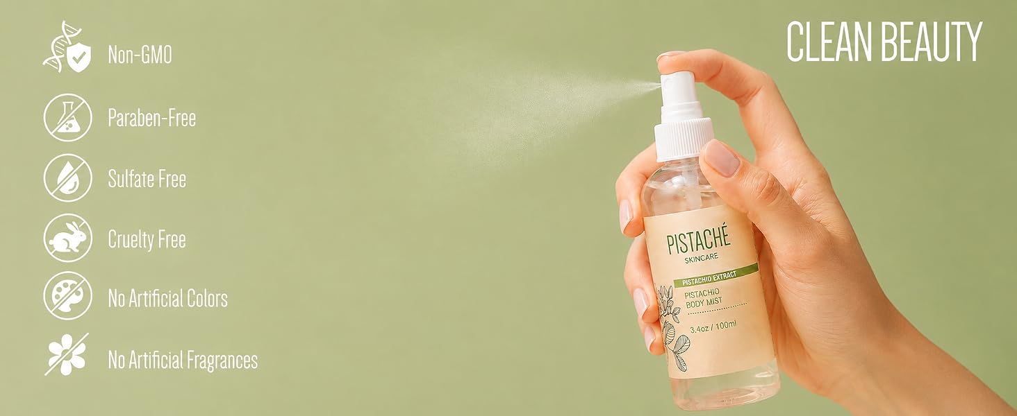 Pistaché Skincare Pistachio Body Mist Clean Beauty