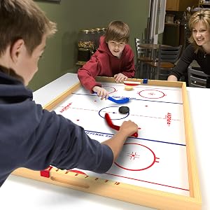 gosports table hockey mini nok hockey pucks air ice tabletop board game kids adults nhl slapshot