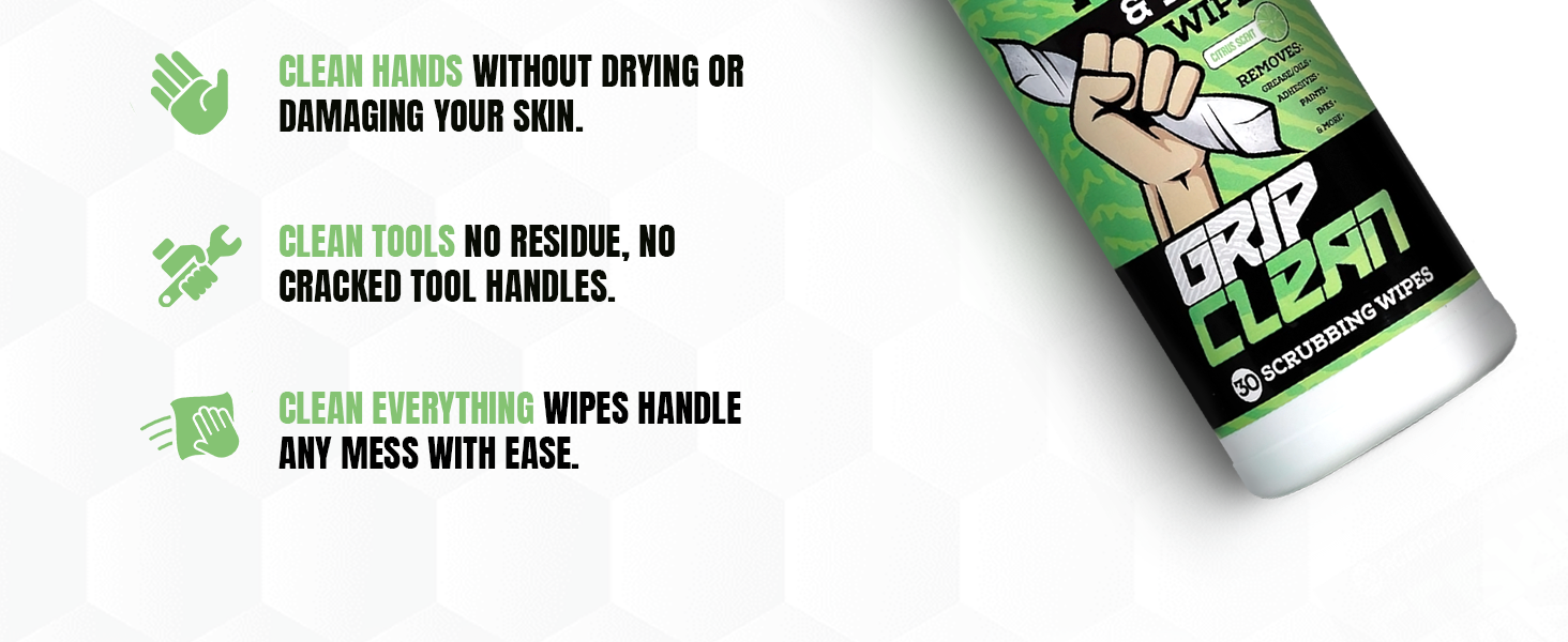 clean wipes grip clean mechanic accessories cleaning wipes non toxic waterless hand cleaner