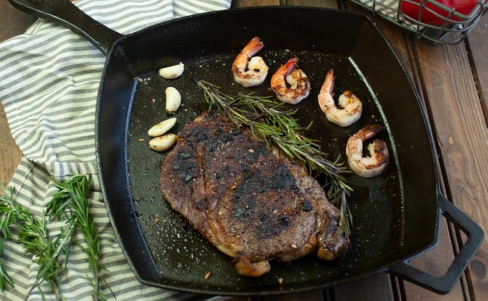 12-in Square Cast Iron Skillet