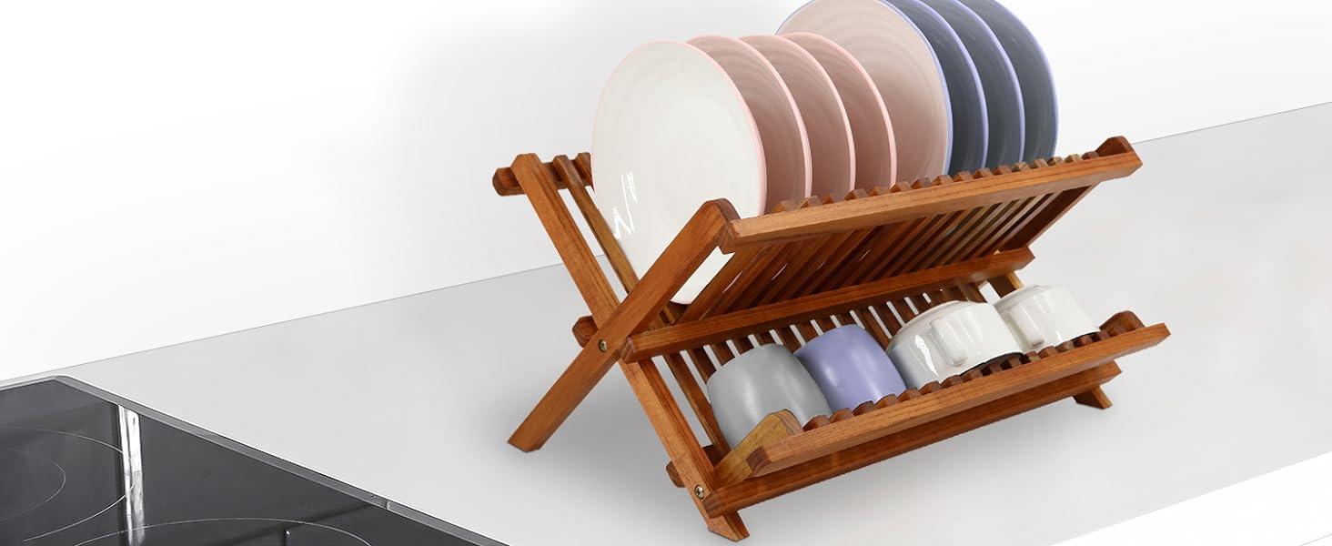 teak dish rack