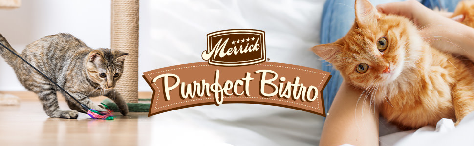 Merrick Purrfect Bistro logo with cats