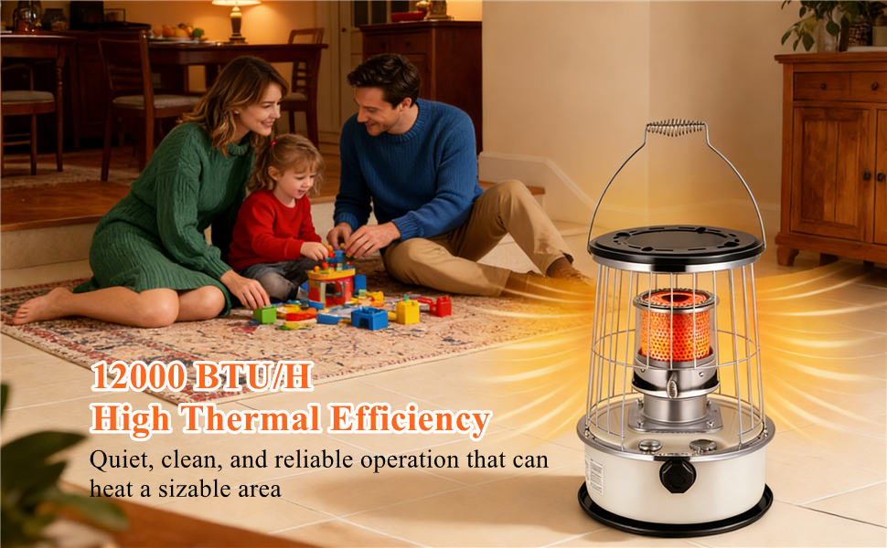 Indoor Kerosene Heater, 12000BTU Portable Kerosene Heater