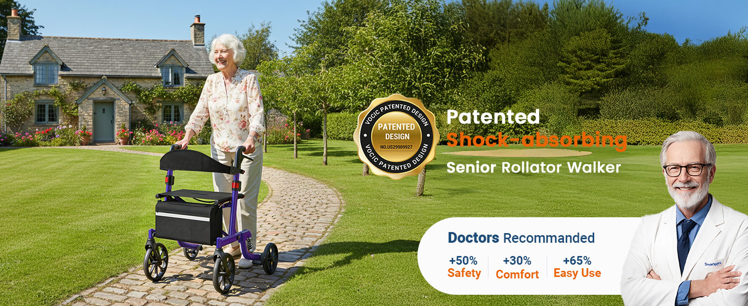 rollator walker with seat