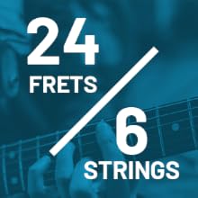 Guitar Fretboard - 24 Frets and 6 Strings