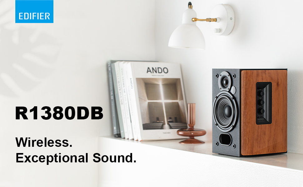 Edifier R1380DB Active Bluetooth Bookshelf Speakers - Optical/Coaxial Input