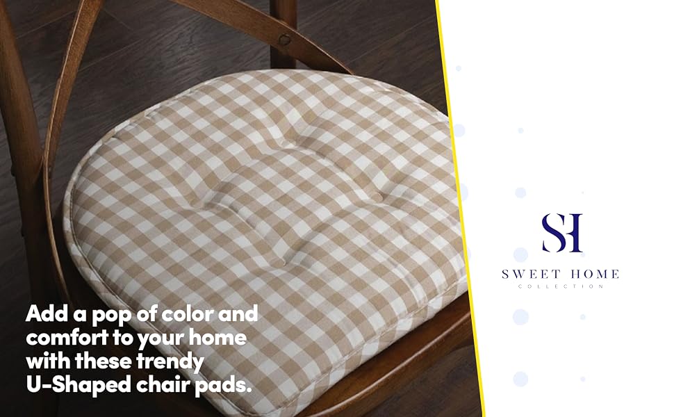 Add a pop of color and comfort with these trendy U-Shaped chair pads