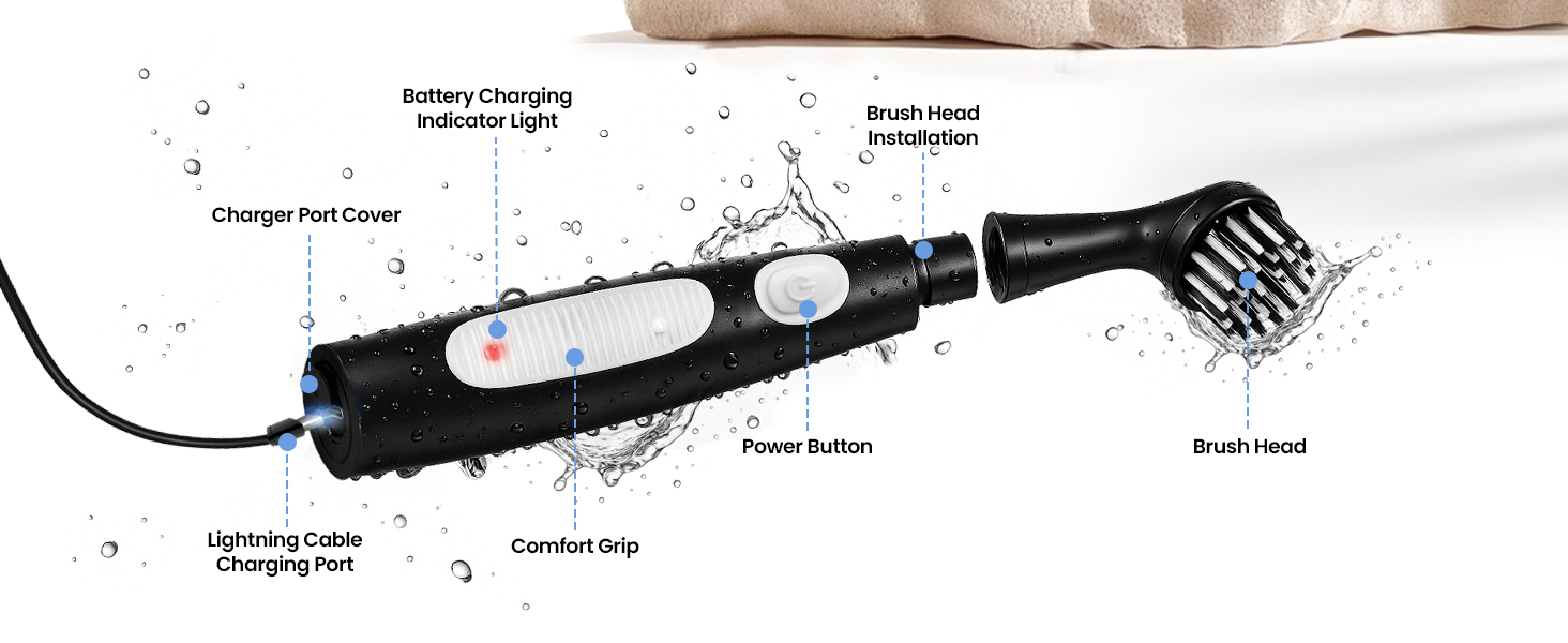 Ergonomic handle grout scrub brush