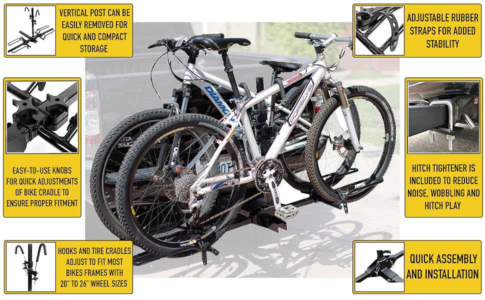 Allen Sports bike rack for car hitch for suv bicycle car racks rv bike rack 2 bikes tow hitch bike