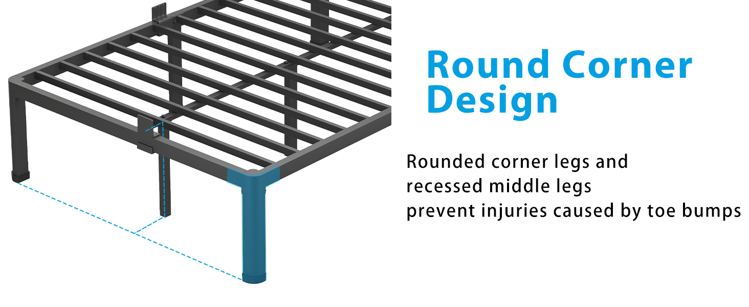 round corner bed frame
