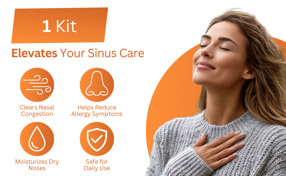 Gentle nasal rinsing with the Neti Pot free flowing gravity method