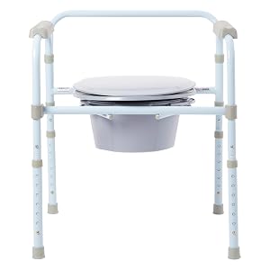 Front view of McKesson Folding Commode Chair