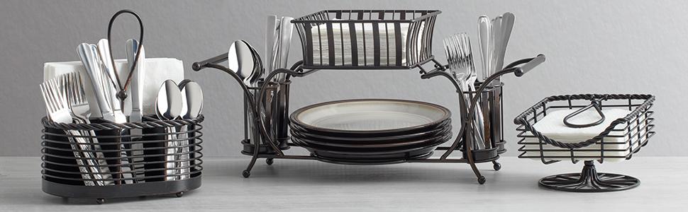 gourmet basics wire decor home decoration kitchen organization basket metal steel mesh store country