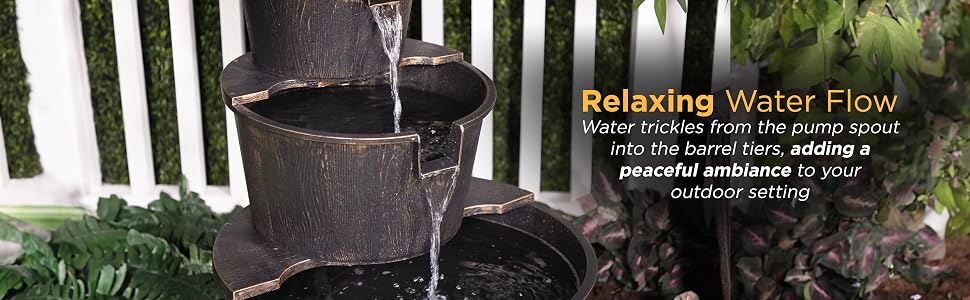 large statue powered outside buddha pump backyard lighthouse outdoors clearance led bowl home yard