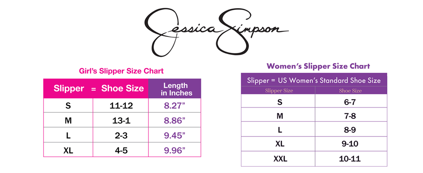 womens and girls size chart