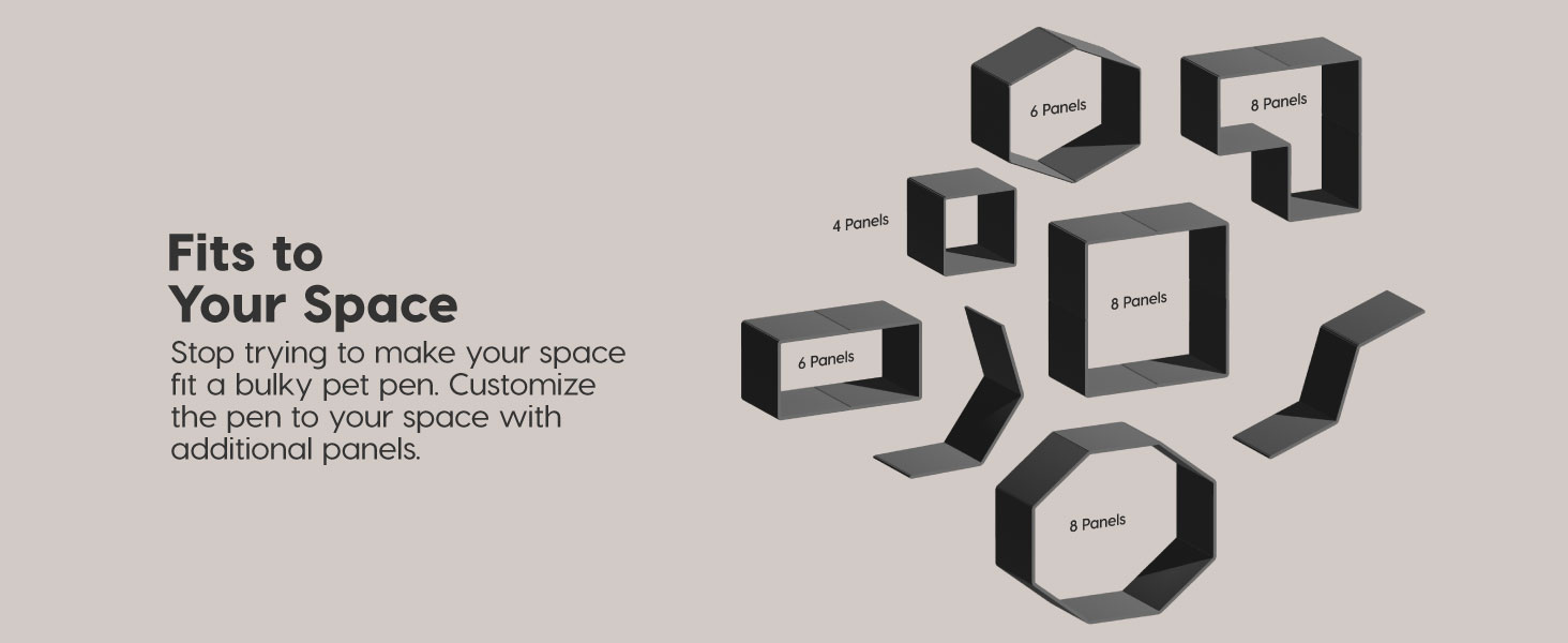 Fits your space customizable playpen shape that can fit your house