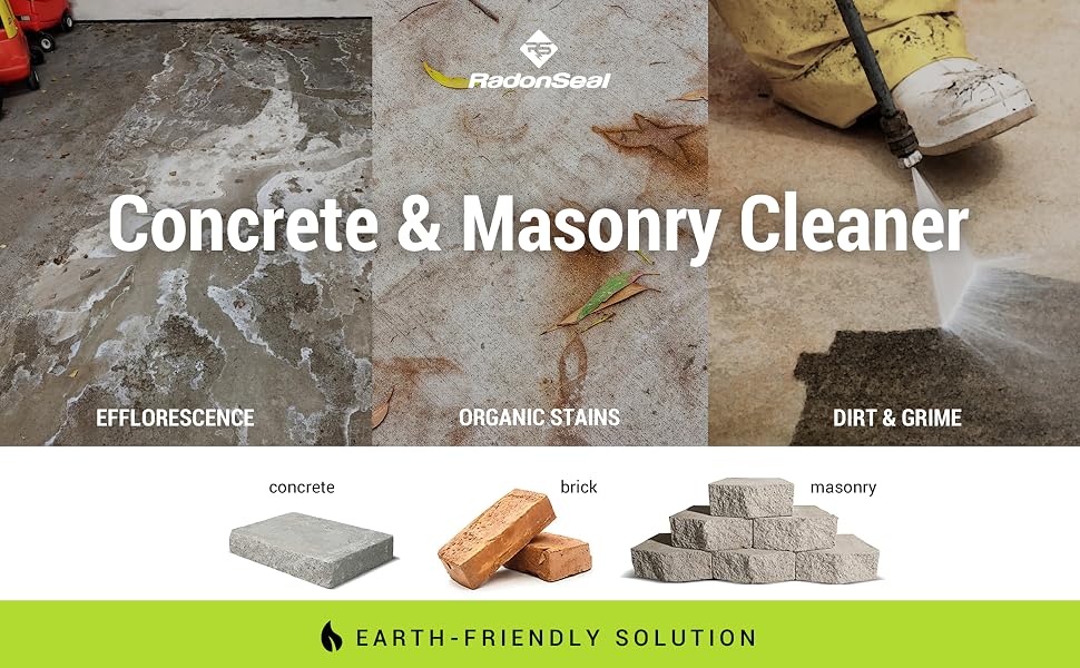 driveway cleaner, garage floor cleaner, dirt, leaf stains, acorn stains, efflorescence cleaner
