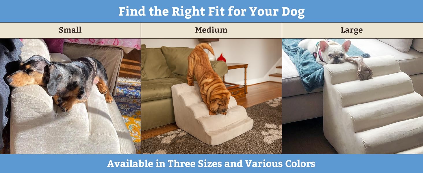 Snoozer Scalloped Pet Stairs, 5 Step Pet Stairs, large dog stairs