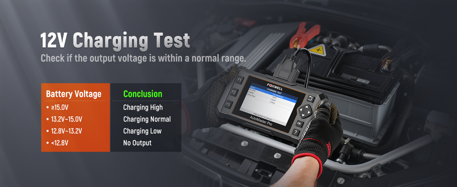 The code reader obd2 acts as a car charging tester from 12V to 24V, keeping your driving health.