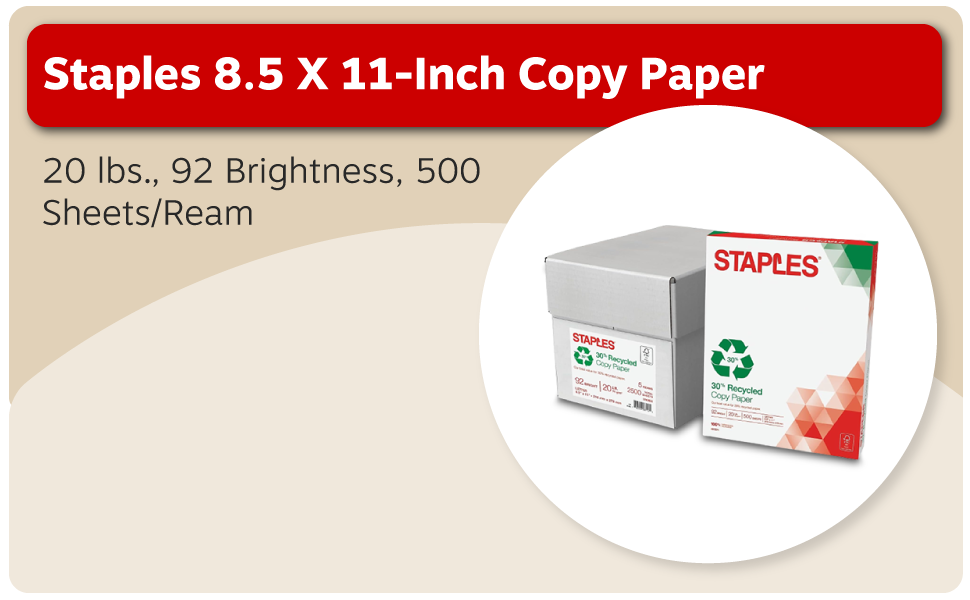 Staples 8.5 X 11-Inch Copy Paper