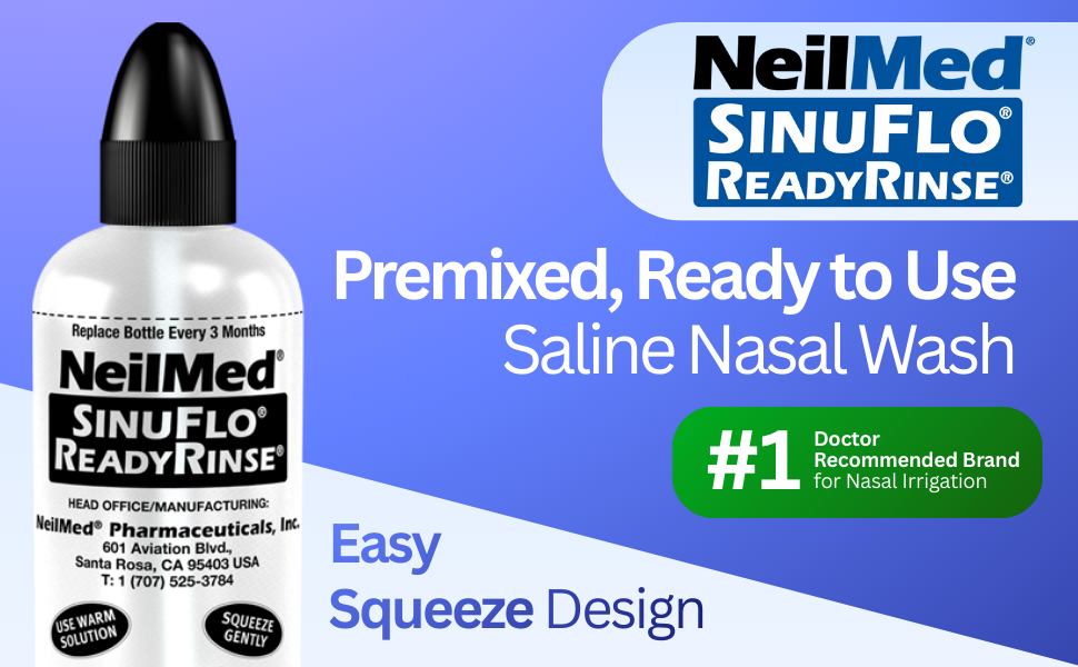 SinuFlo ReadyRinse, premixed nasal wash