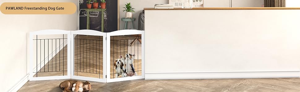 PAWLAND Extra Wide Dog gate for The House Doorway