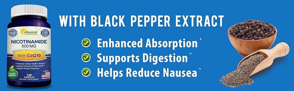 black pepper extract absorption bioavailability digestion joint support heart health
