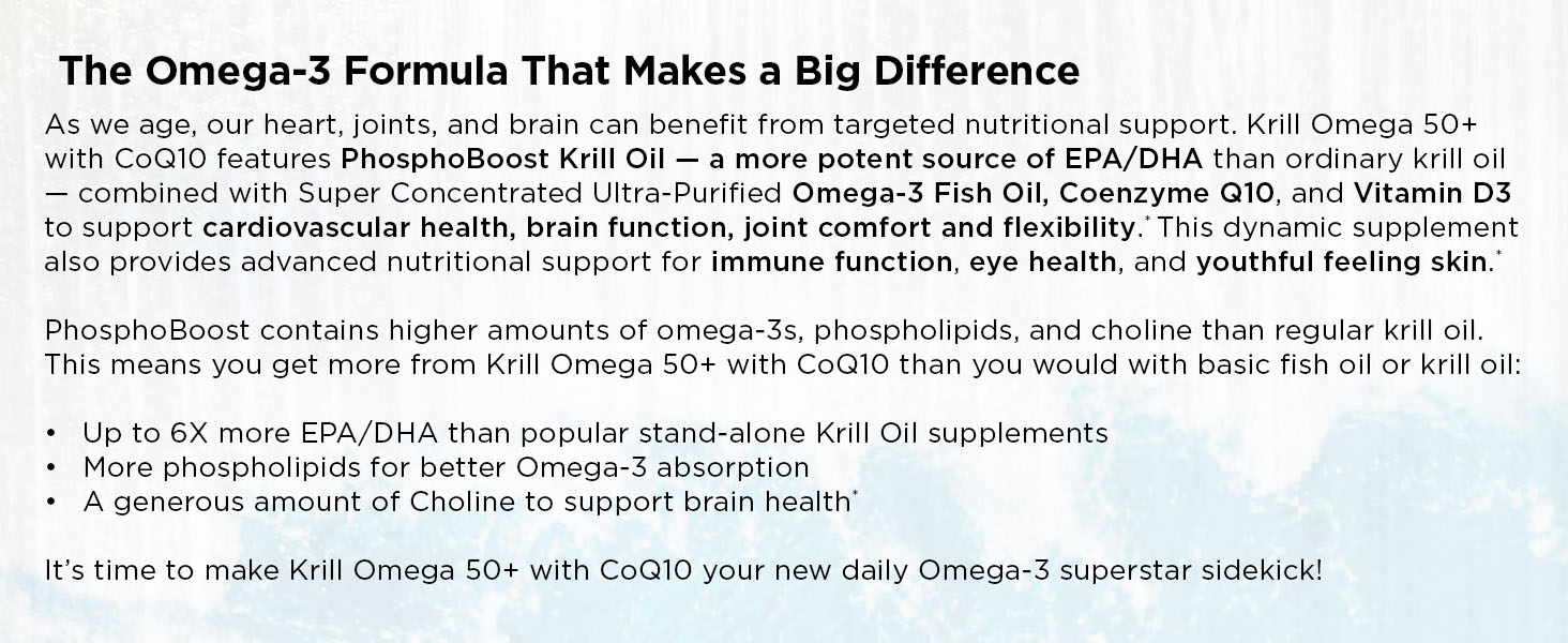 krill omega 50+ coq10 50 plus purity products k50 k50+ phosphoboost phospholipids cardiovascular