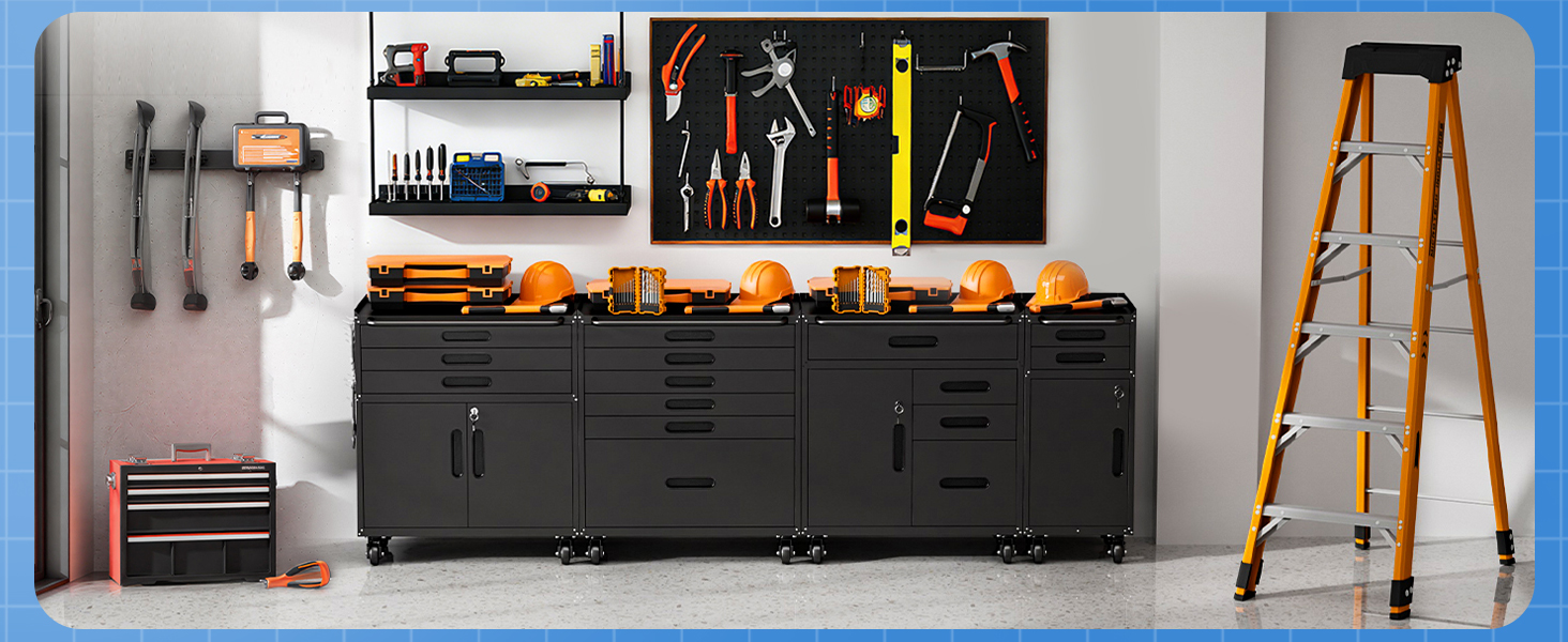 Tool Storage Cabinet with Wheels