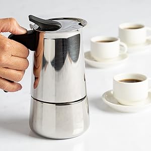 stainless espresso maker